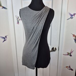 Bailey 44 Asymmetrical Drape Color Block Top Modern Chic S Minimalist Chic